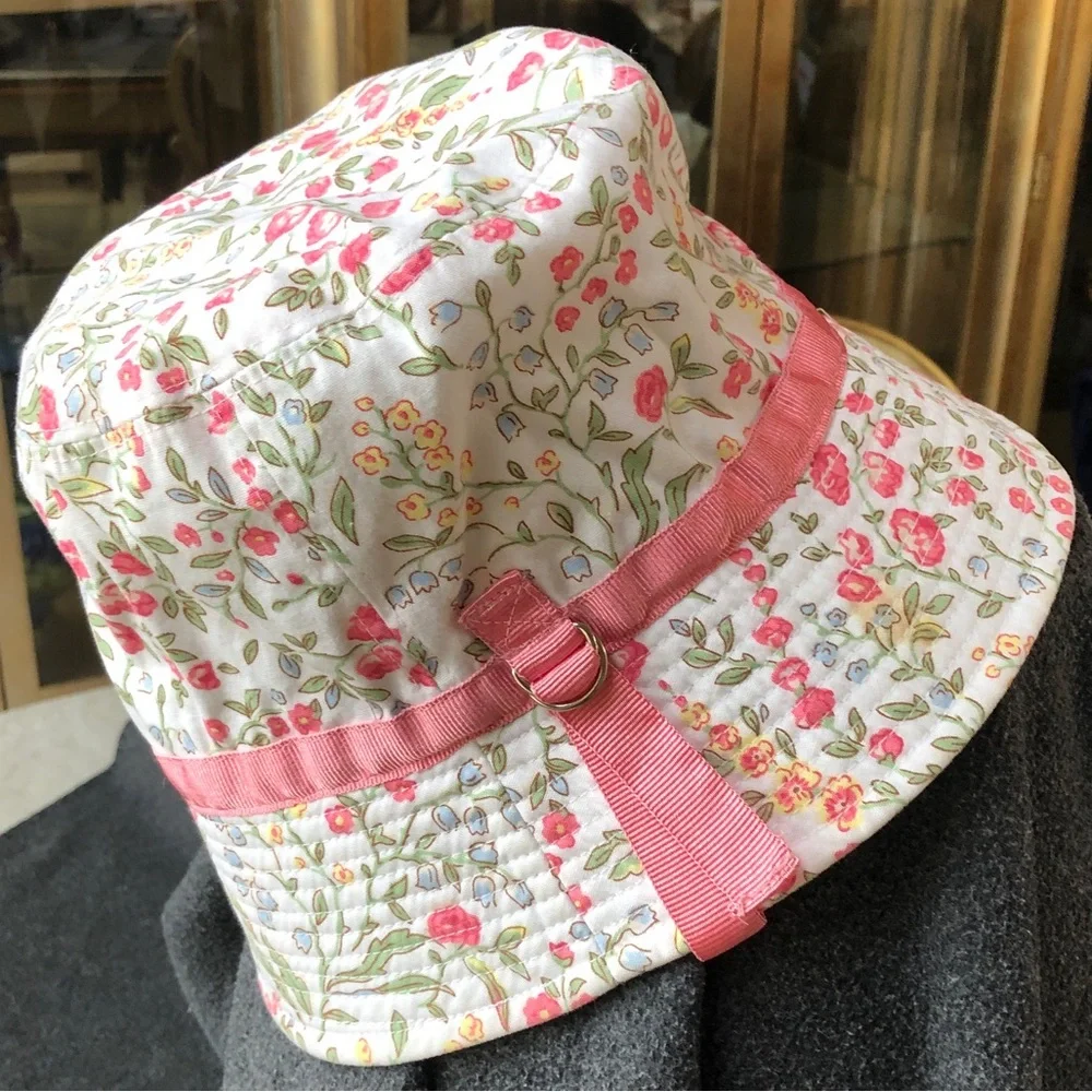 Oshkosh B'Gosh Kid’s 100% Cotton Reversible Bucket Sun Hat Embroidered Size 4-6X